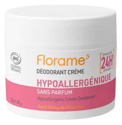 Florame Déodorant Crème 24H Hypoallergénique Bio 50 g
