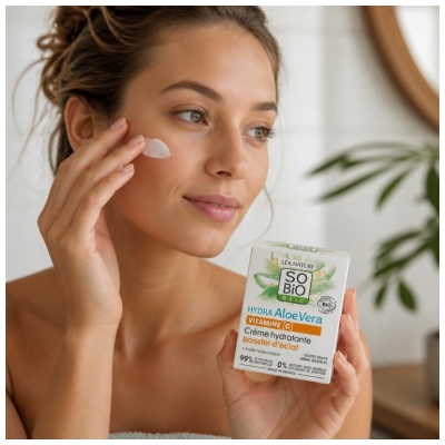 Léa Nature SO BIO étic Hydra Aloe Vera Vitamín C Hydratační krém pro rozjasnění 50 ml