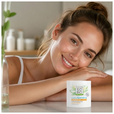 Léa Nature SO BIO étic Hydra Aloe Vera Vitamín C Hydratační krém pro rozjasnění 50 ml