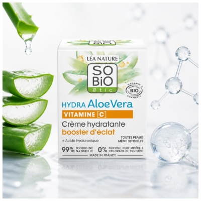 Léa Nature SO BIO étic Hydra Aloe Vera Vitamín C Hydratační krém pro rozjasnění 50 ml
