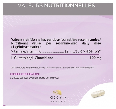 Biocyte Longevity Glutathion Liposomal 30 Gélules