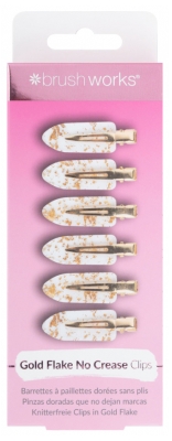 Brushworks Glitter No-Crease Haarclips 6 Clips