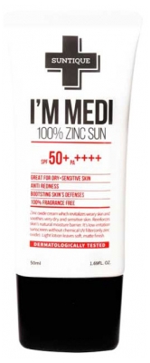Cremă de protecție solară Suntique I'm Medi 100% Zinc SPF50+ 50 ml