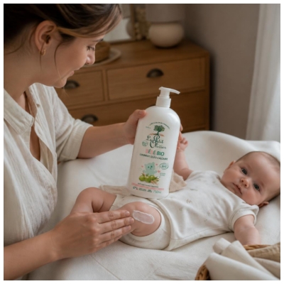 Le Petit Olivier Bébé Liniment Oléo-Calcaire à l'Huile d'Olive Bio 750 ml