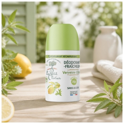 Deodorant cu Verbenă și Lămâie Le Petit Olivier, Prospețime 50 ml