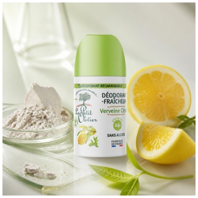 Deodorant cu Verbenă și Lămâie Le Petit Olivier, Prospețime 50 ml