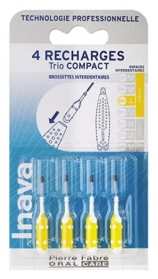 Inava Brossettes 4 Recharges pour Trio Compact - Taille : ISO 1 mm