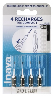 Inava Brossettes 4 Recharges pour Trio Compact - Taille : ISO 0,6 mm
