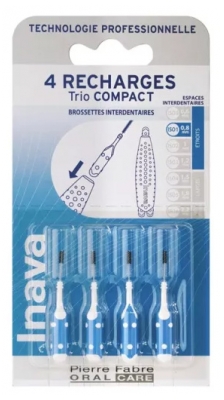 Inava Spazzole 4 Ricariche per Trio Compact - Dimensione: ISO 0,8 mm