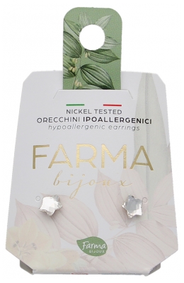 Pharma Bijoux Pendientes Estrella Plana Hipoalergénica 8 mm