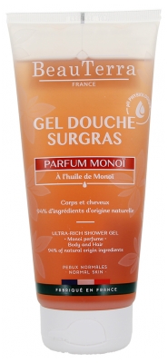 BeauTerra Gel de Banho Sobreengordurante Monoï 200 ml