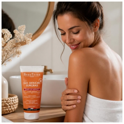 Gel de duș BeauTerra Monoï cu Sursă de Grăsime 200 ml