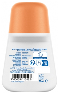 Mixa Expert Peau Sensible Anti-Transpirant Tolérance Optimale Roll-On 48H 50 ml
