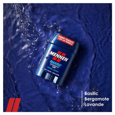 Mennen Déodorant Marine 24H Stick Large 60 ml