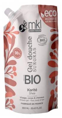 MKL Green Nature Gel Douche Surgras Karité Éco-Recharge Bio 900 ml