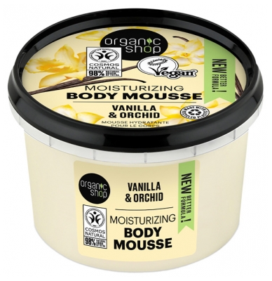 Organic Shop Ķermeņa mitrinošās putas Vaniļa 250 ml