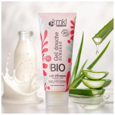 Gel de Duș Supra-gras MKL Green Nature cu Lapte de Asin Bio 200 ml