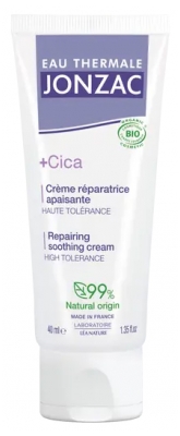 Eau Thermale Jonzac +Cica Kremas Atstatantis Raminamasis Bio 40 ml