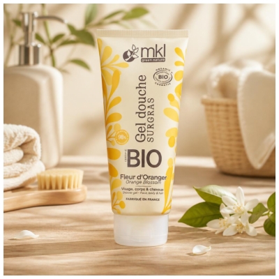 MKL Green Nature Gel Douche Surgras Fleur d'Oranger Bio 200 ml