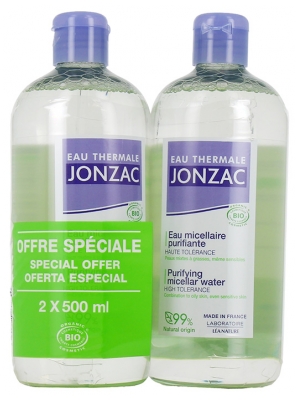 Eau de Jonzac Pure Eau Micellaire Purifiante Bio Lot de 2 x 500 ml