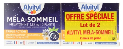 Alvityl Méla-Sommeil Nuit Lot de 2 x 30 Gélules