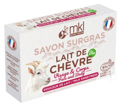 MKL Green Nature Lait de Chèvre Bio Savon Surgras Douceur de Lait 100 g