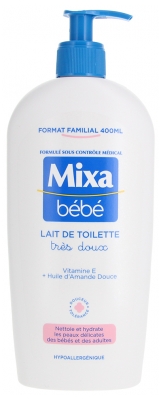 Mixa Bébé Lait de Toilette Très Doux Hypoallergénique 400 ml