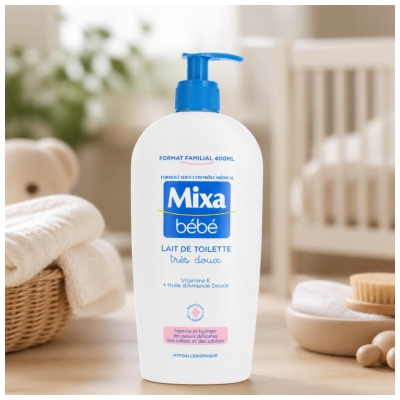 Mixa Vauvojen Erittäin Hellävarainen Hypoallergeeninen Puhdistusmaito 400 ml