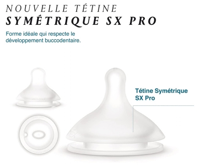 Suavinex 2 Tétines Symétriques SX Pro Débit Lent 0 Mois et +