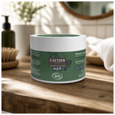 Cattier Men Barbas un Matu Barojošais Balzams Bio 90 g