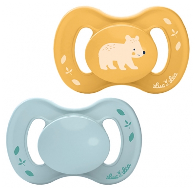 Luc et Léa Nature 2 Sucettes Anatomiques Téterelle Extra-Fine 6-18 Mois