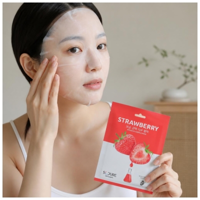 Jkosmec 5C Cure Essence Intensive Aardbei Stoffen Masker 25 ml