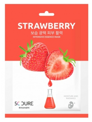 Jkosmec 5C Cure Essence Intensive Masque en Tissu Fraise 25 ml