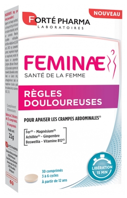 Forté Pharma Feminae Règles Douloureuses 30 Comprimés