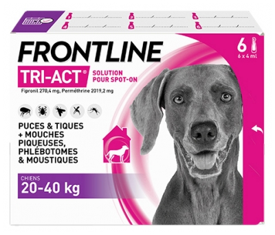 Frontline TRI-ACT Chiens 20-40 kg 6 Pipettes