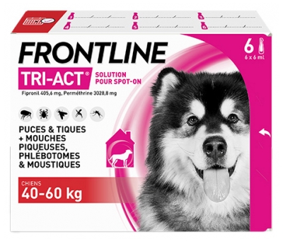 Frontline Tri-Act Perro 40-60 kg 6 Pipetas