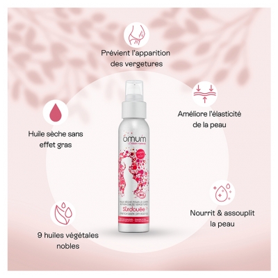 Omum Bio 100 ml Taukšis Sausas Kūno Aliejus Tikslinis Strijų Poveikis