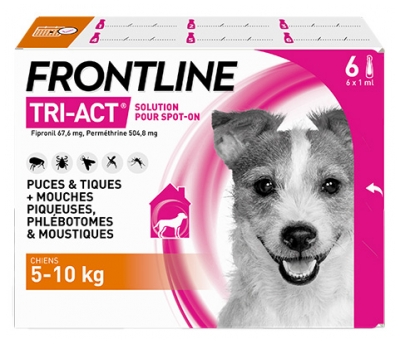 Frontline TRI-ACT Dogs 5-10 kg 6 Pipettes