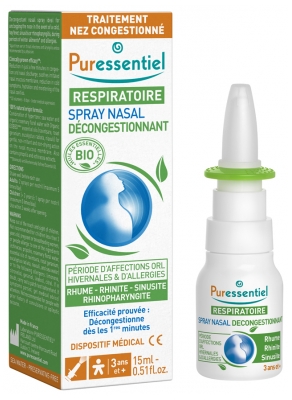 Puressentiel Respiratoire Næsespray Dekongestant 15 ml