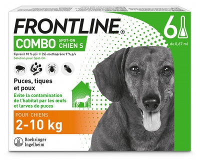 Frontline Combo Chien S (2-10 kg) 6 Pipettes