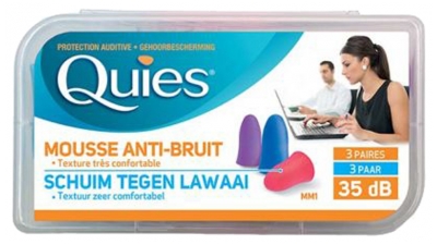 Quies Ohrstöpsel aus Schaumstoff 3 Paare - Farbe: Disko