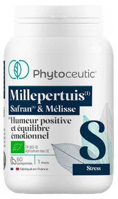 Phytoceutic Sint Janskruid Saffraan en Citroenmelisse Biologisch 60 Tabletten