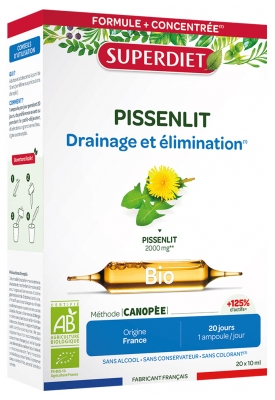 Superdiet Pissenlit Bio 20 Ampoules