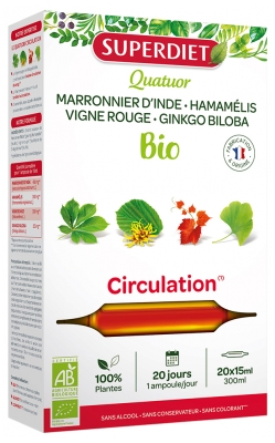 Superdiet Quatuor Circulation Bio 20 Ampoules