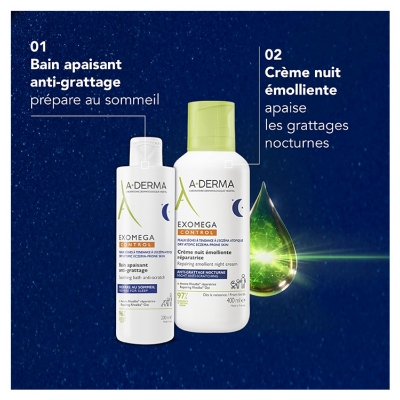 A-DERMA Exomega Control Crème Nuit Émolliente Réparatrice 400 ml