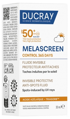Ducray Melascreen Usynlig Beskyttende Fluid Anti-Pletter SPF50+ 30 ml