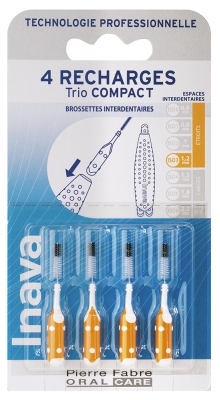Inava Rezerve Periuțe 4 pentru Trio Compact - Mărime: ISO 1,2 mm