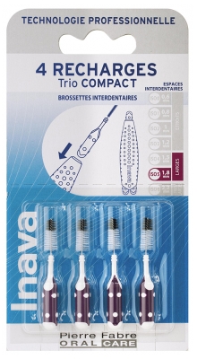 Inava Brossettes 4 Recharges pour Trio Compact - Taille : ISO 1,8 mm