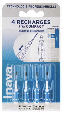 Inava Escovas Interdentais 4 Recargas para Trio Compact - Tamanho: ISO 0,8 mm