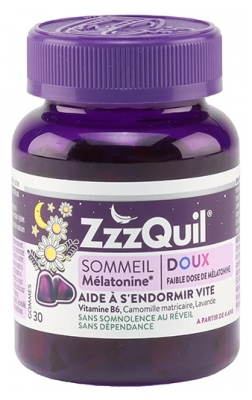 ZzzQuil Mírný Spánek 30 Gumových Bonbónů